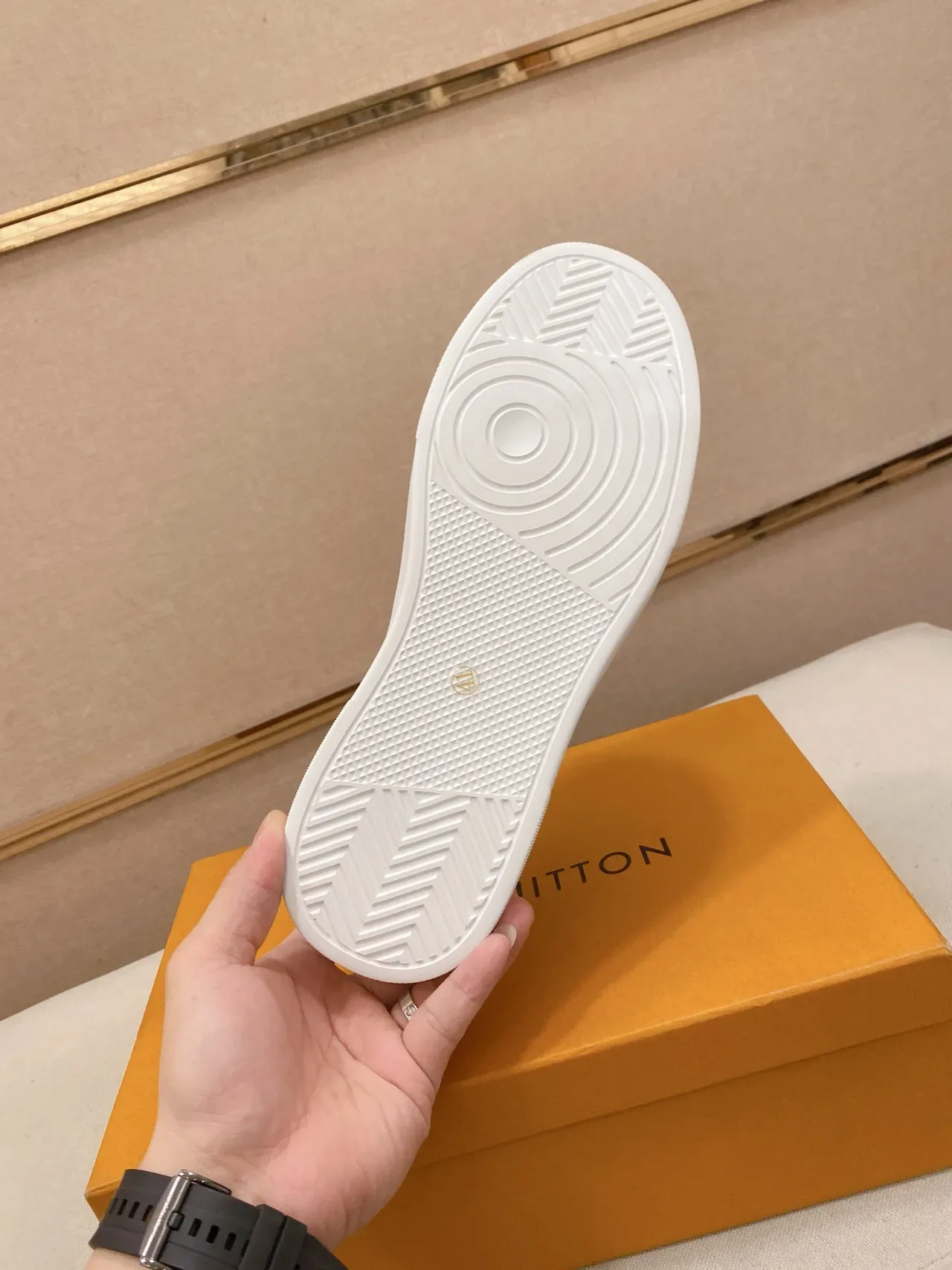 Louis Vuitton LV Trainer White Gray Monogram Canvas Side Panel Embossed Logo Lifestyle Sneakers 2