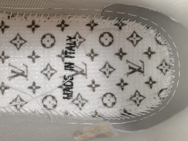 Louis Vuitton LV Trainer White Gray Structured Leather Upper Asymmetrical Strap Detail Lifestyle Sneakers 8