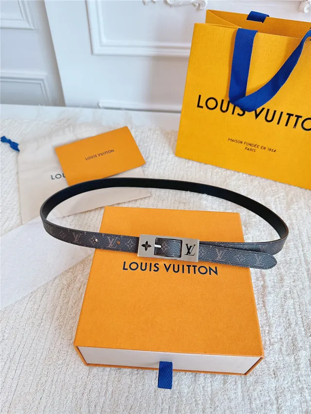 Louis Vuitton Monogramme Toile Doré Boucle Ceinture en Cuir 3