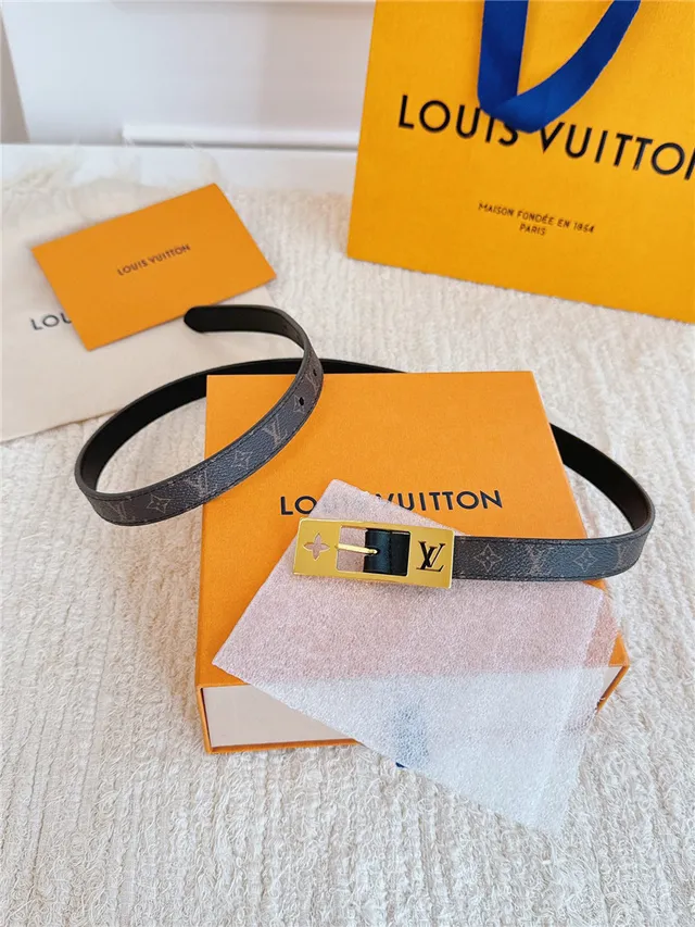 Louis Vuitton Monogramme Toile Doré Boucle Ceinture en Cuir 4