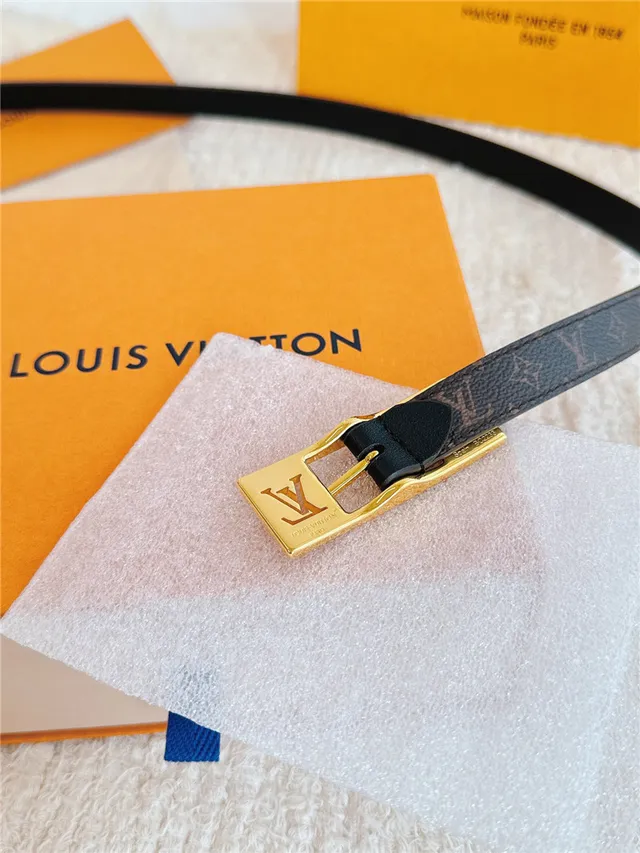Louis Vuitton Monogramme Toile Doré Boucle Ceinture en Cuir 6
