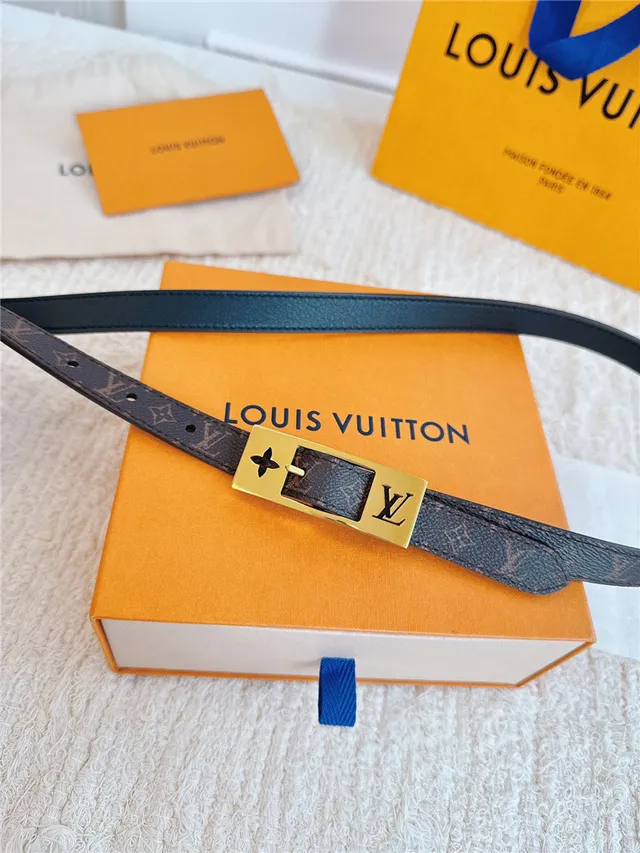 Louis Vuitton Monogramme Toile Doré Boucle Ceinture en Cuir 7