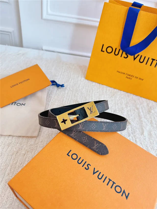 Louis Vuitton Monogramme Toile Doré Boucle Ceinture en Cuir 10
