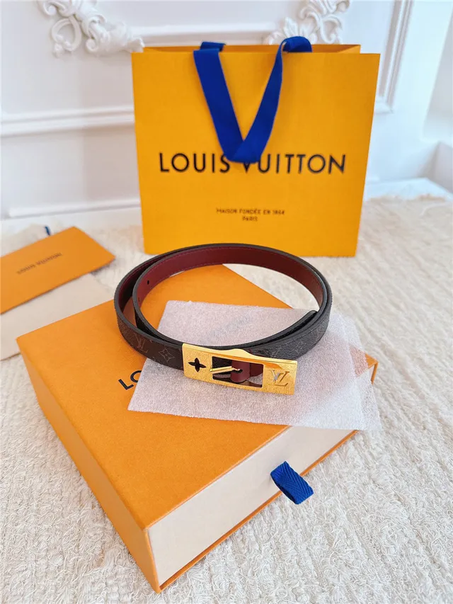 Louis Vuitton Monogramme Toile Doré Boucle Ceinture en Cuir 13