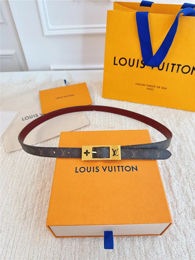 Louis Vuitton Monogramme Toile Doré Boucle Ceinture en Cuir 17