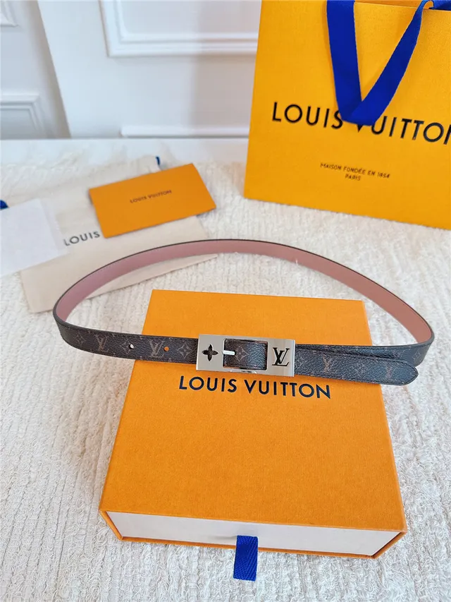 Louis Vuitton Monogramme Toile Doré Boucle Ceinture en Cuir 21