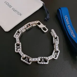 سوار لويس فيتون مونوغرام سلسلة لون فضي