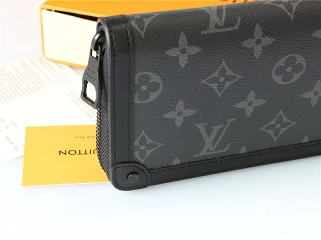 Louis Vuitton Monogram Coated Canvas Gray Long Wallet 2