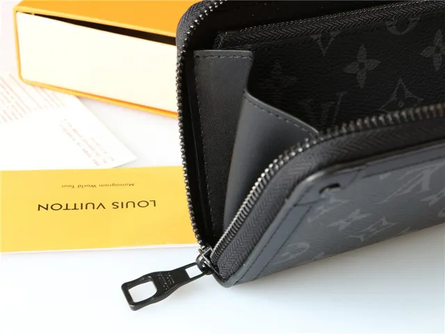 Louis Vuitton Monogram Coated Canvas Gray Long Wallet 4