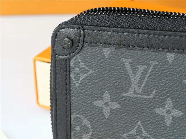 Louis Vuitton Monogram Coated Canvas Gray Long Wallet 6