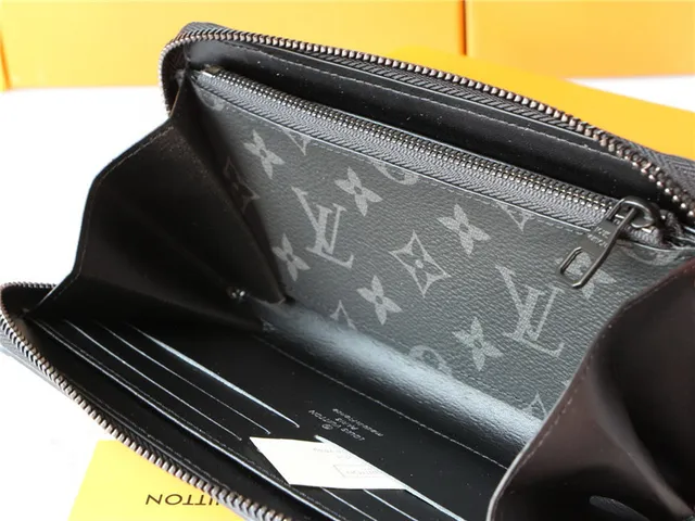 Louis Vuitton Monogram Coated Canvas Gray Long Wallet 7