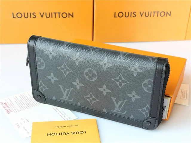 Louis Vuitton Monogram Coated Canvas Gray Long Wallet 8