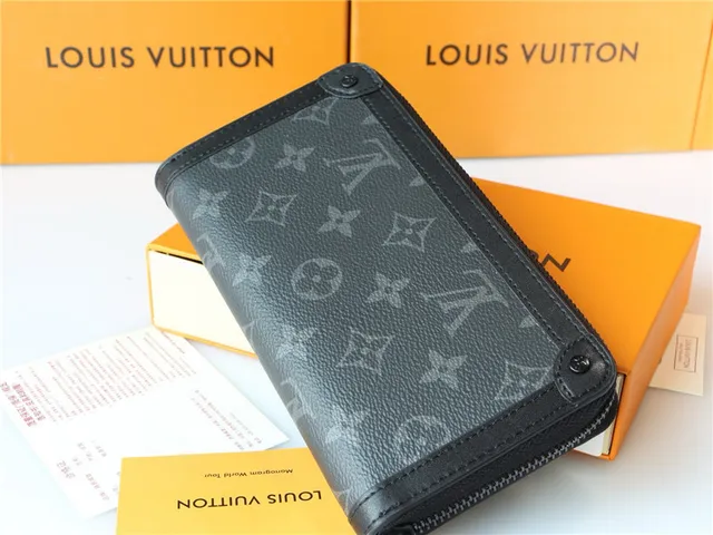 Louis Vuitton Monogram Coated Canvas Gray Long Wallet 9
