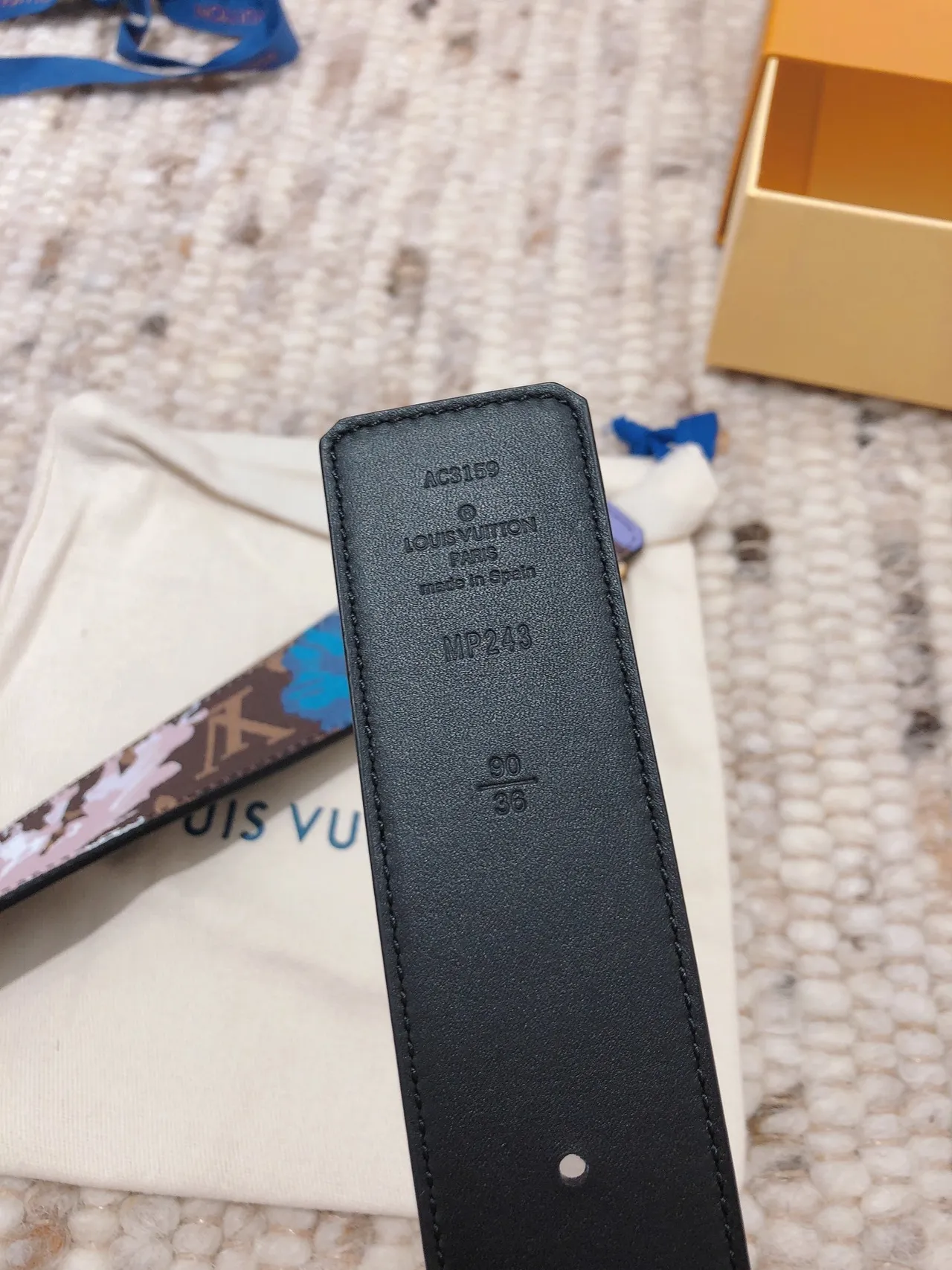 Louis Vuitton Monogram Floral Print Leather Belt 3