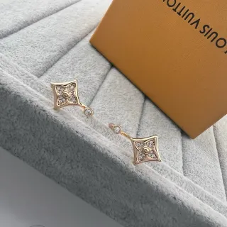 Louis Vuitton Monogram Flower Quatrefoil Pavé কানের দুল