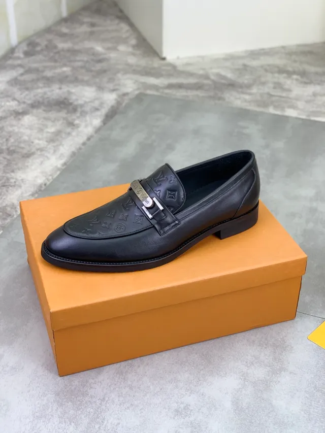Louis Vuitton Monogram Loafer Black Leather Loafers 4