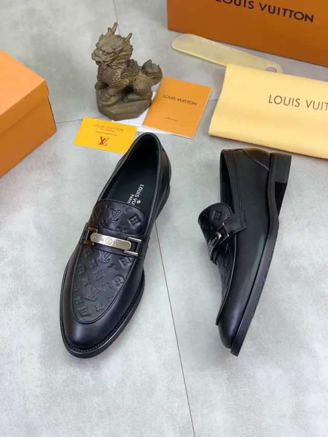 Louis Vuitton Monogram Loafer Black Leather Loafers 5