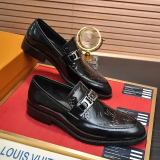 লুইস ভিটন Monogram Loafer ব্ল্যাক প্যাটেন্ট লেদার লোফার্স