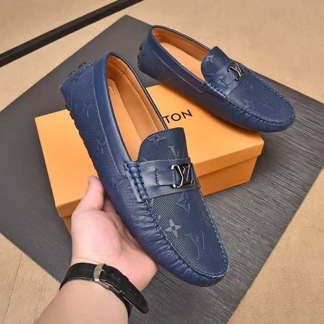 Louis Vuitton Monogram ميزون أزرق بحري جلد 5