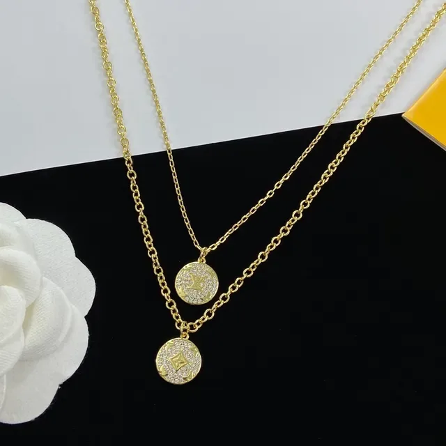 Louis Vuitton Monogram Pave Double-Layer Gold-Tone Chain Necklace 4