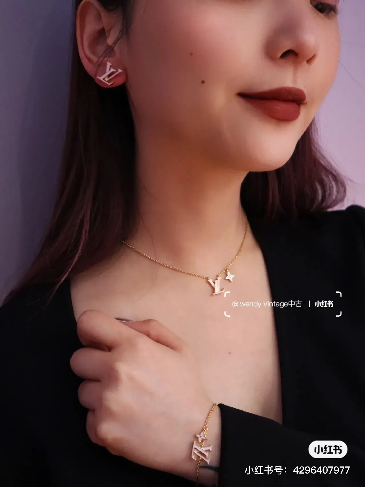 Louis Vuitton Monogram Pink Enamel Gold-Tone Stud Earrings 8