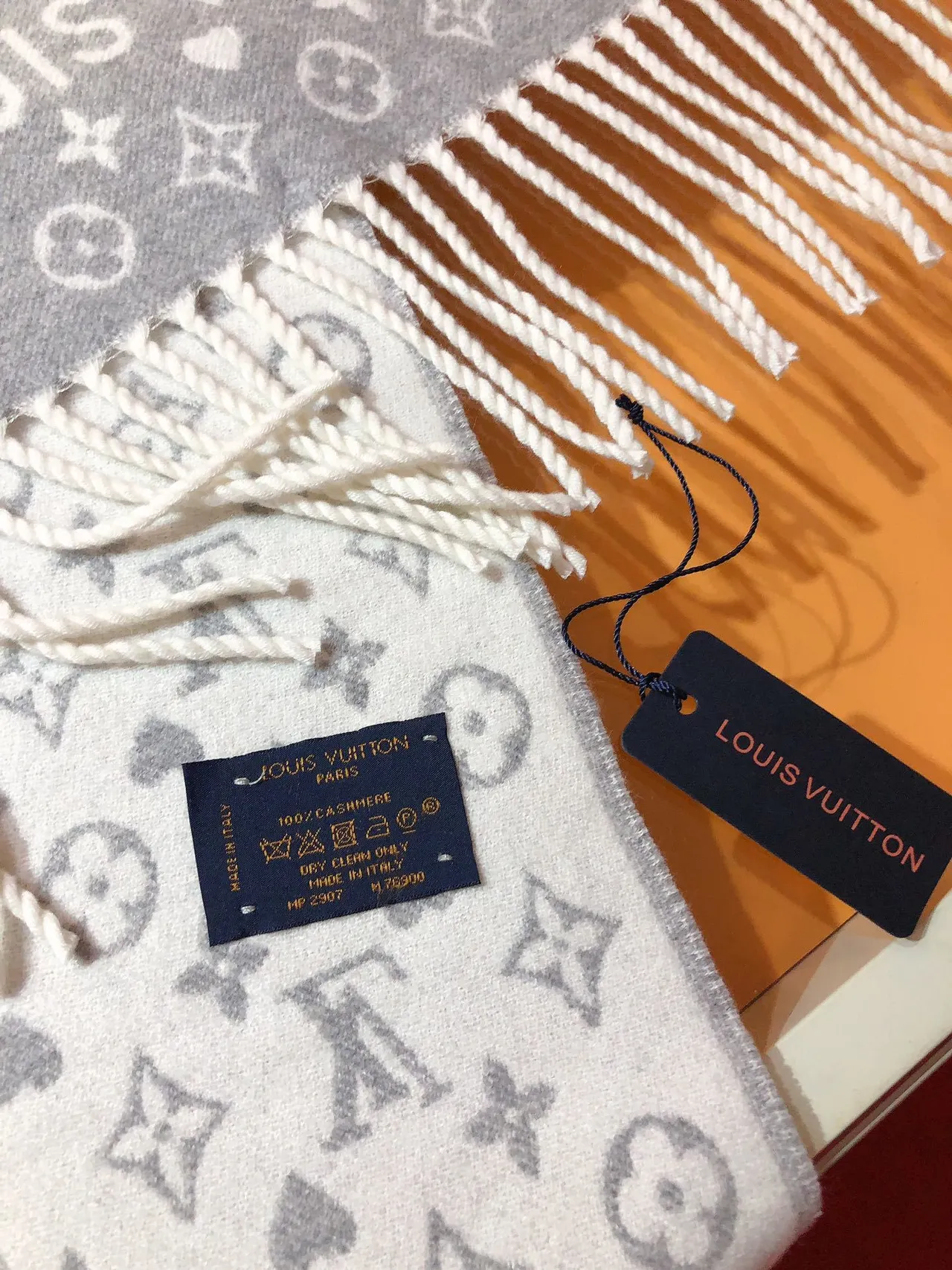 Louis Vuitton Monogram Print Bufanda de Cachemira reversible 8