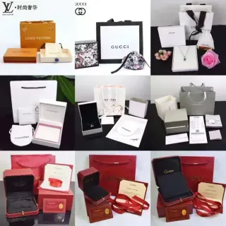 Louis Vuitton Orange Beige Paper Bag Monogrammed Branding Handbag