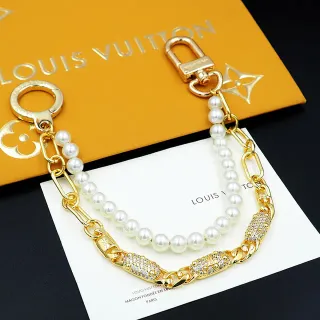 Louis Vuitton سوار لؤلؤ وكريستال سلسلة