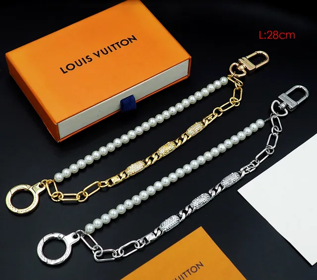 Louis Vuitton Pearl and Crystal Chain Bracelet 3