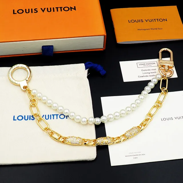 Louis Vuitton Pearl and Crystal Chain Bracelet 5