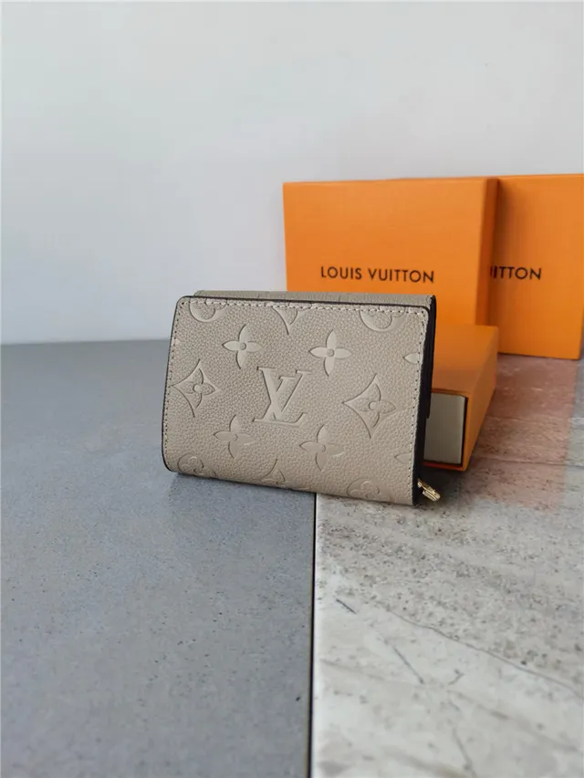 Louis Vuitton Petite Malle Black Empreinte Leather Short Wallet 20