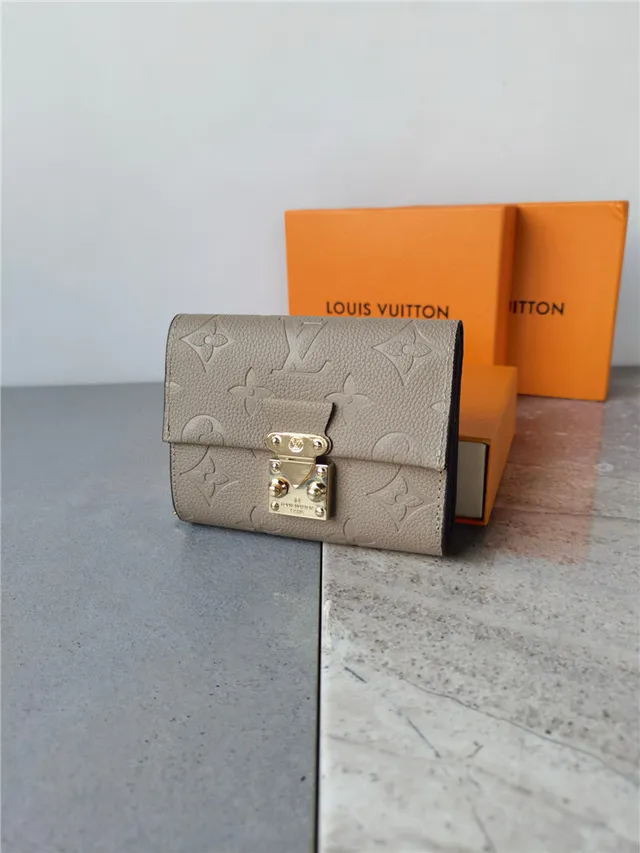 Louis Vuitton Petite Malle Black Empreinte Leather Short Wallet 21