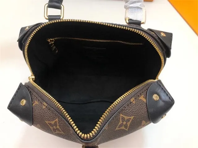 Louis Vuitton Petite Malle Black Monogram Canvas Boston Bag 12