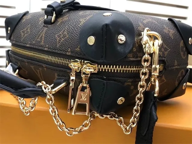 Louis Vuitton Petite Malle Black Monogram Canvas Boston Bag 13