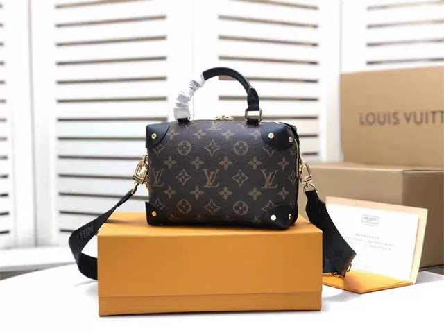 Louis Vuitton Petite Malle Black Monogram Canvas Boston Bag 18
