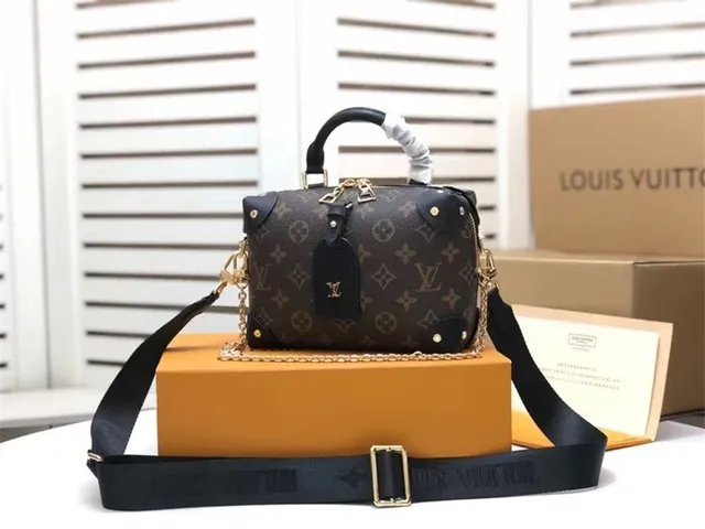 Louis Vuitton Petite Malle Black Monogram Canvas Boston Bag 19