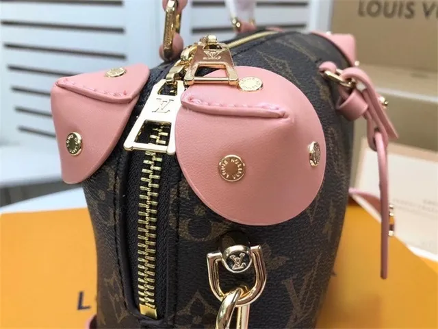 Louis Vuitton Petite Malle Black Monogram Canvas Boston Bag 24