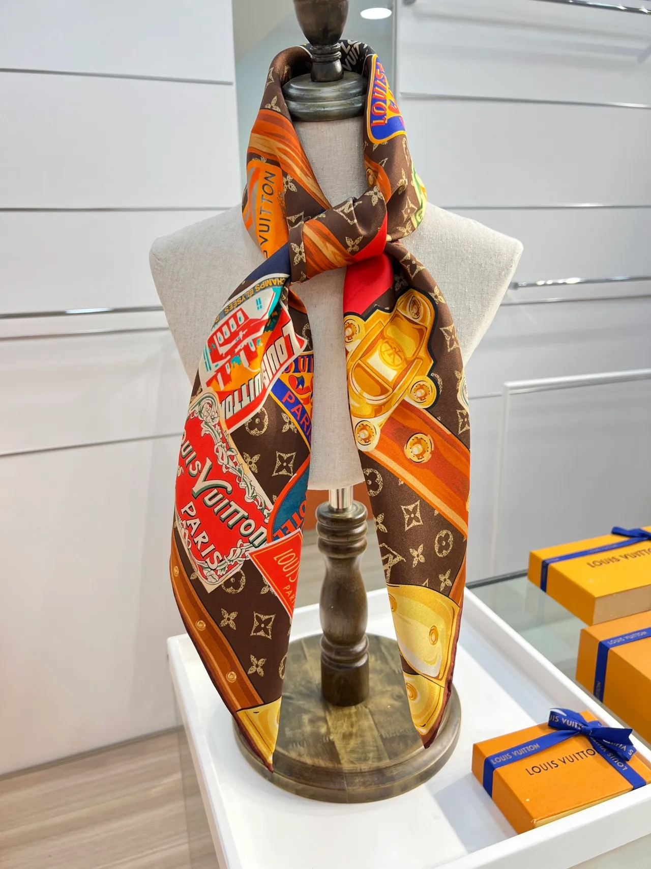 Louis Vuitton Petite Malle Sticker-Decorated Monogram Canvas Suitcase 2