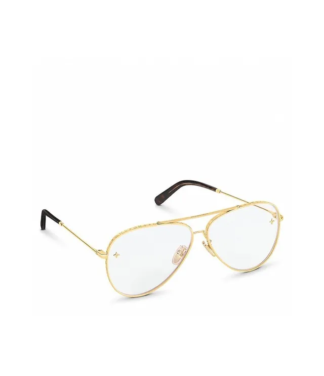 Louis Vuitton Pilot Aviador Gafas de Sol Dorado Monograma Espejadas 5