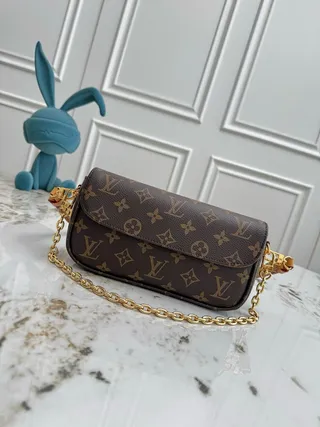 Louis Vuitton Pochette Metis Brown Gold Monogram Coated Canvas Chain Strap Messenger Bag 2