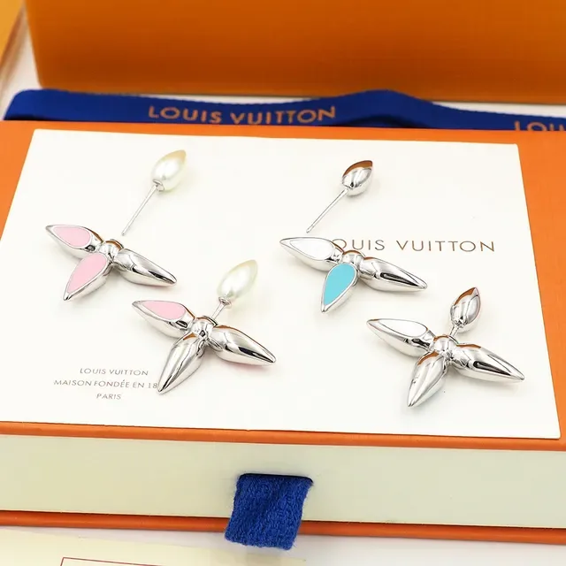 Louis Vuitton Propeller-Style Enamel Stud Earrings 3