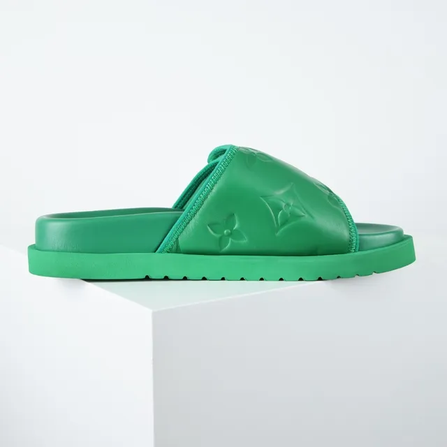 Louis Vuitton Run Away Green Monogram Slipper 7