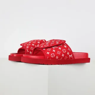 Louis Vuitton Run Away Slide Red Monogram 拖鞋