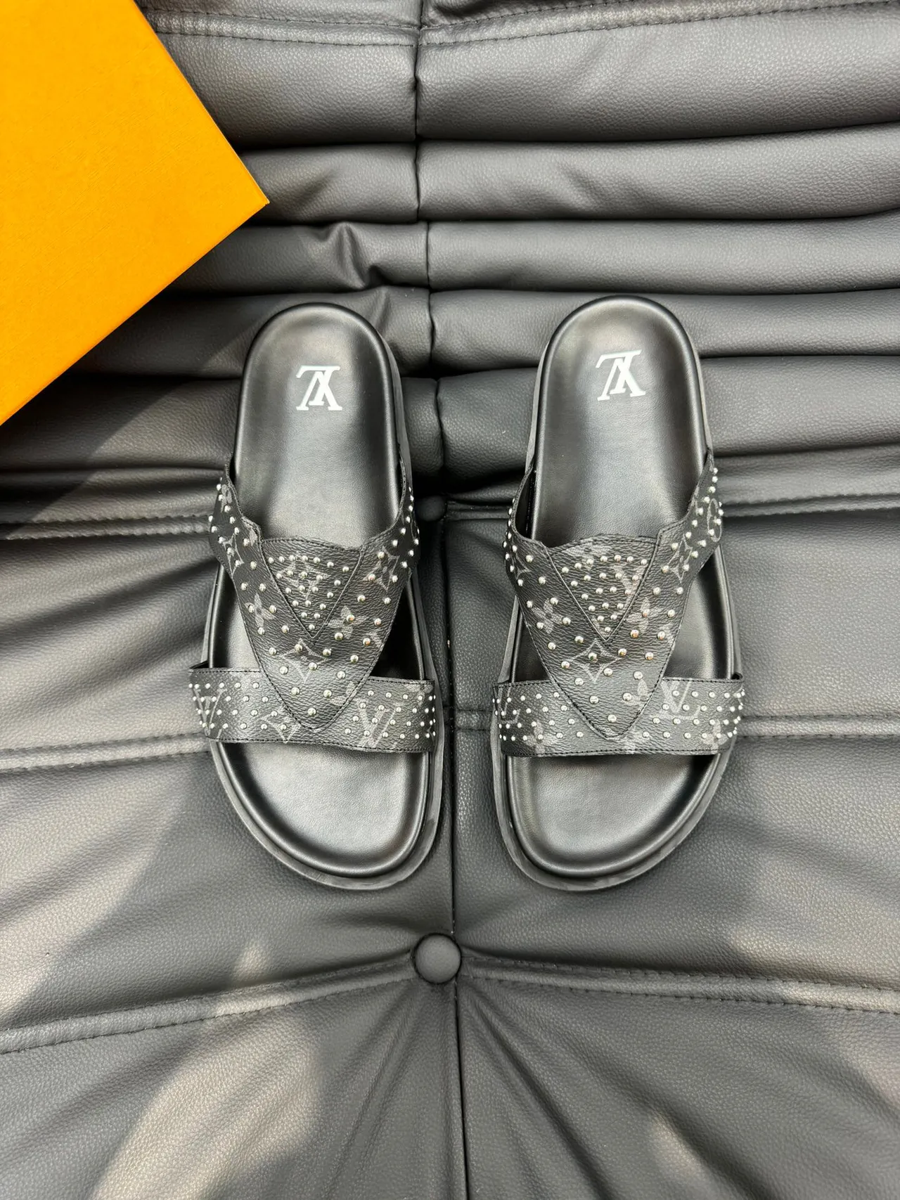 Louis Vuitton Run Away Studded Monogram Black Casual Sandals 2