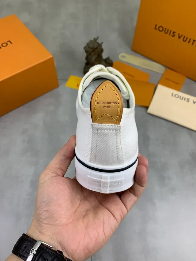 Louis Vuitton Run Away सफेद कैनवास लाइफस्टाइल स्नीकर 3