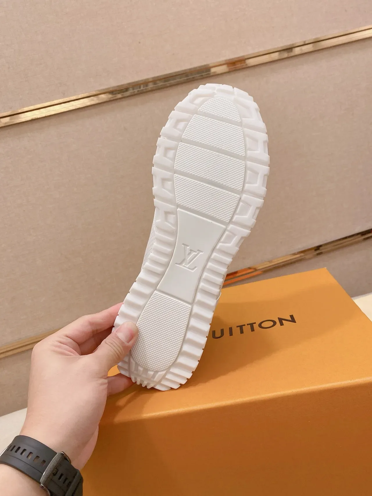 Louis Vuitton White Perforated Leather Clean Monochrome Lifestyle Sneakers 2