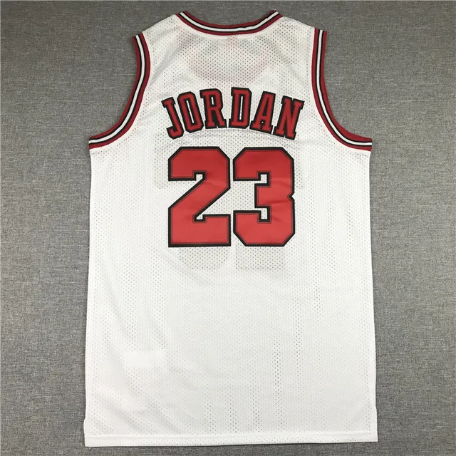 Mitchell & Ness Hardwood Classics 1995–96 Michael Jordan Chicago Bulls Maillot Blanc et Rouge 3