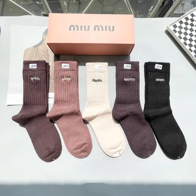 Miu Miu 刺绣 Logo 船袜 2