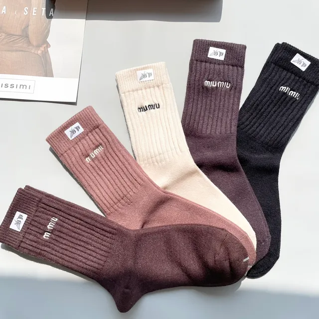 Miu Miu 刺绣 Logo 船袜 6