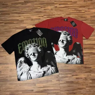 Mixed Emotion Emotion Graphic Rhinestone Angel T-Shirt